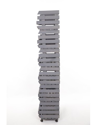 Skrzynie i skrzynki drewniane - Skrzynki na warzywa na kółkach RAWA /szer.57cm - Szare - product 5