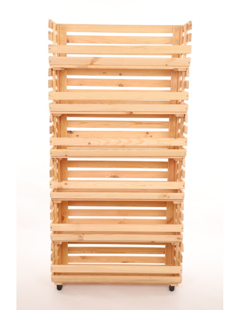 Skrzynie i skrzynki drewniane - Skrzynki na warzywa na kółkach RAWA /szer.77cm - Naturalne - product b2b.wamar.biz 4