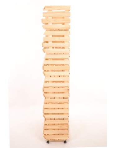 Skrzynie i skrzynki drewniane - Skrzynki na warzywa na kółkach RAWA /szer.77cm - Naturalne - product 5