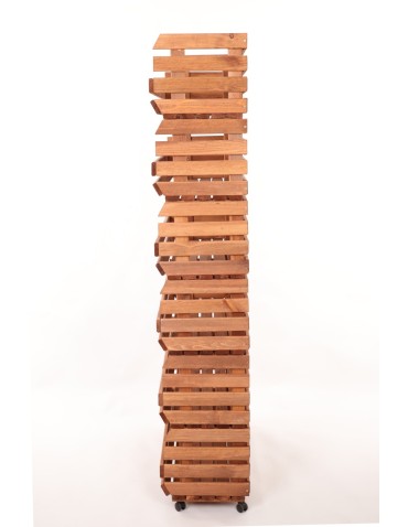 Skrzynie i skrzynki drewniane - Skrzynki na warzywa na kółkach RAWA /szer.77cm - Brązowe - product 5