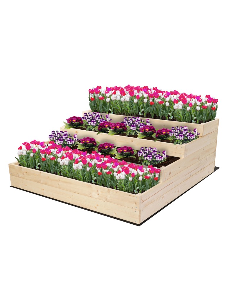 Grządki i Warzywniaki - Skrzynie na warzywa warzywniak donica drewniana 45x120x120 GRATISY EKO - product b2b.wamar.biz 2