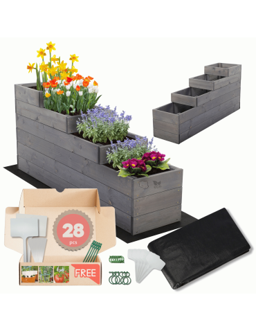 Skrzynia na warzywa warzywnik IMPREGNOWANY 54x30x120 GRATISY WYSOKA ECO