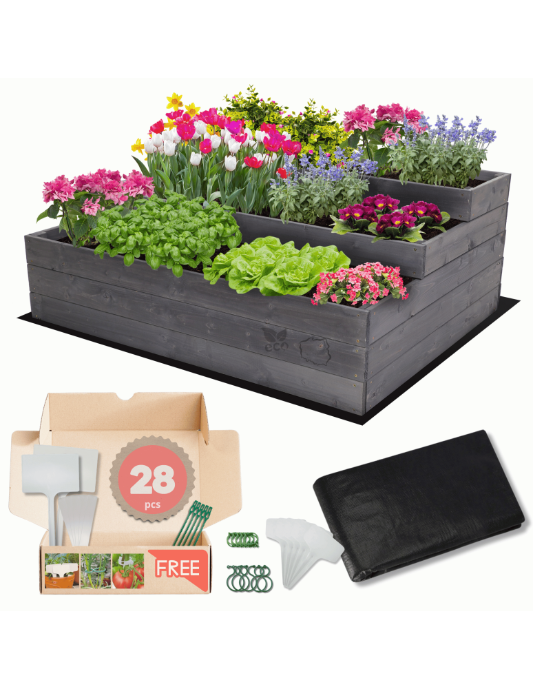 Grządki i Warzywniaki - Skrzynie na warzywa warzywniak donica IMPREGNOWANY 45x120x90 GRATISY EKO - product b2b.wamar.biz 1