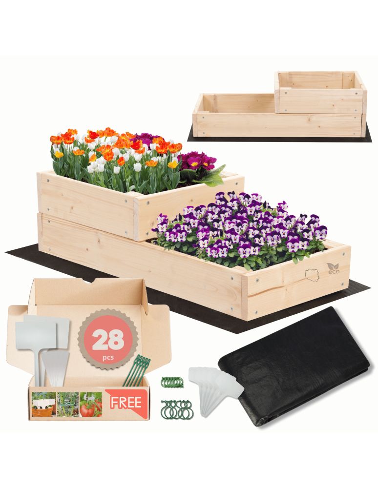 Grządki i Warzywniaki - Skrzynia na warzywa skrzynie na warzywniak IMPREGNOWANY 18x30x60 GRATISY EKO - produkt b2b.wamar.biz 1