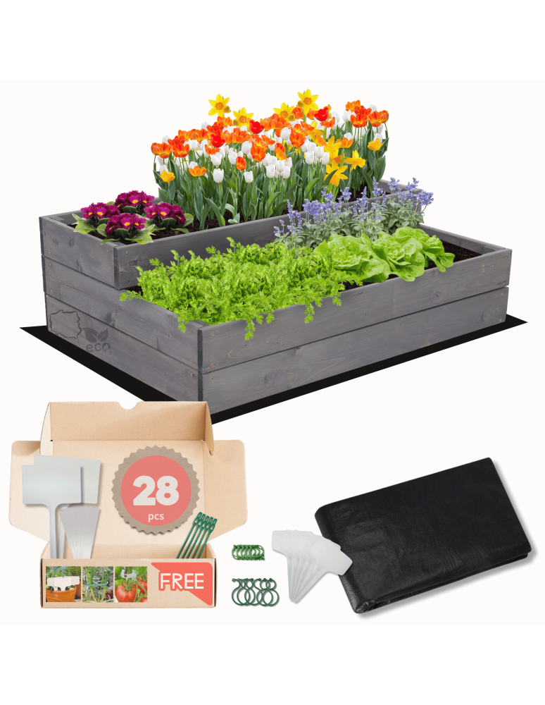 Grządki i Warzywniaki - Skrzynia na warzywa warzywniak inspekt IMPREGNOWANY 27x90x60 GRATISY ECO - product b2b.wamar.biz 1