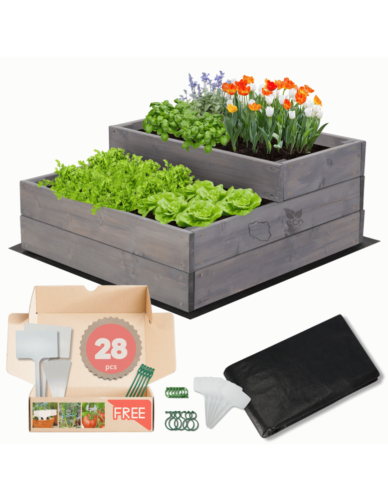 Grządki i Warzywniaki - Skrzynia na warzywa warzywniak inspekt IMPREGNOWANY 27x60x60 GRATISY ECO - product b2b.wamar.biz 1