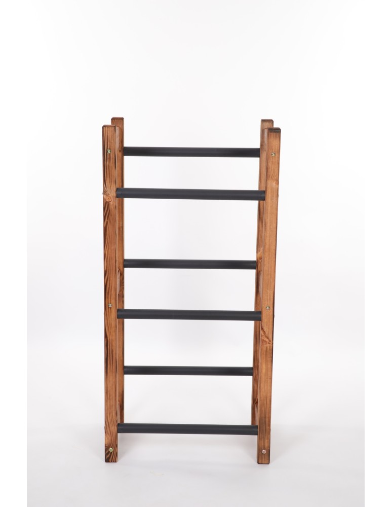 Regały - Stojak na Skrzynki (3szt) 108X53X32cm Brązowe Opalane Drewno/Czarny Plastik - product b2b.wamar.biz 5