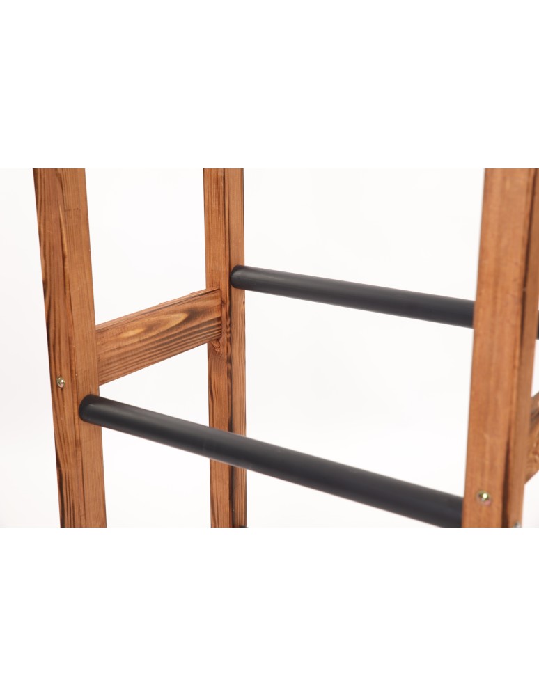 Regały - Stojak na Skrzynki (3szt) 108X53X32cm Brązowe Opalane Drewno/Czarny Plastik - product b2b.wamar.biz 7