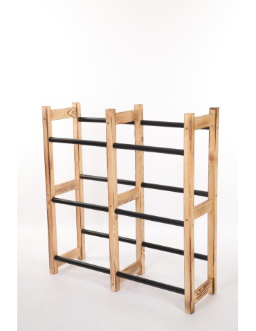 Regały - Regał na Skrzynki Transportowe (6szt) 108X102X32cm Naturalne Opalane Drewno/Plastik - product 4