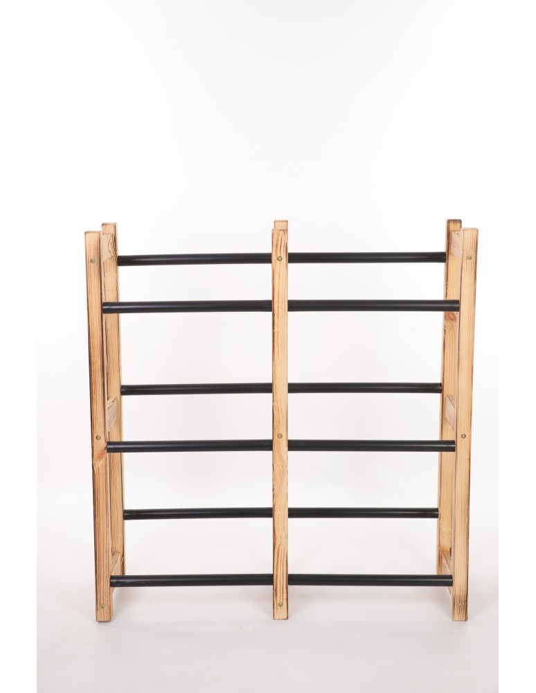 Regały - Regał na Skrzynki Transportowe (6szt) 108X102X32cm Naturalne Opalane Drewno/Plastik - product b2b.wamar.biz 5