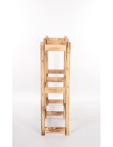 Regały - Regał na Skrzynki Transportowe (6szt) 108X102X32cm Naturalne Opalane Drewno/Plastik - product 6