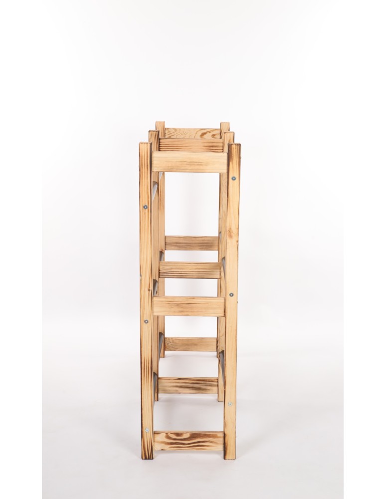 Regały - Regał na Skrzynki Transportowe (6szt) 108X102X32cm Naturalne Opalane Drewno/Plastik - product b2b.wamar.biz 6