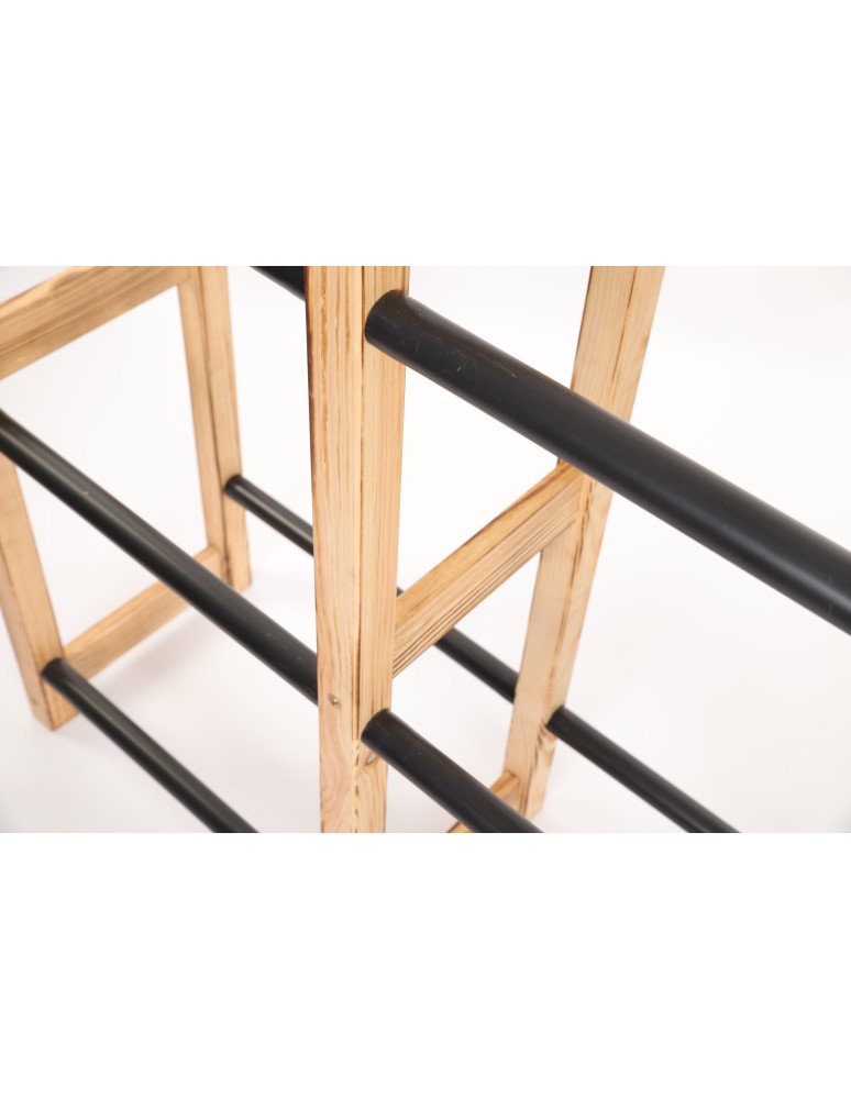 Regały - Regał na Skrzynki Transportowe (6szt) 108X102X32cm Naturalne Opalane Drewno/Plastik - product b2b.wamar.biz 8