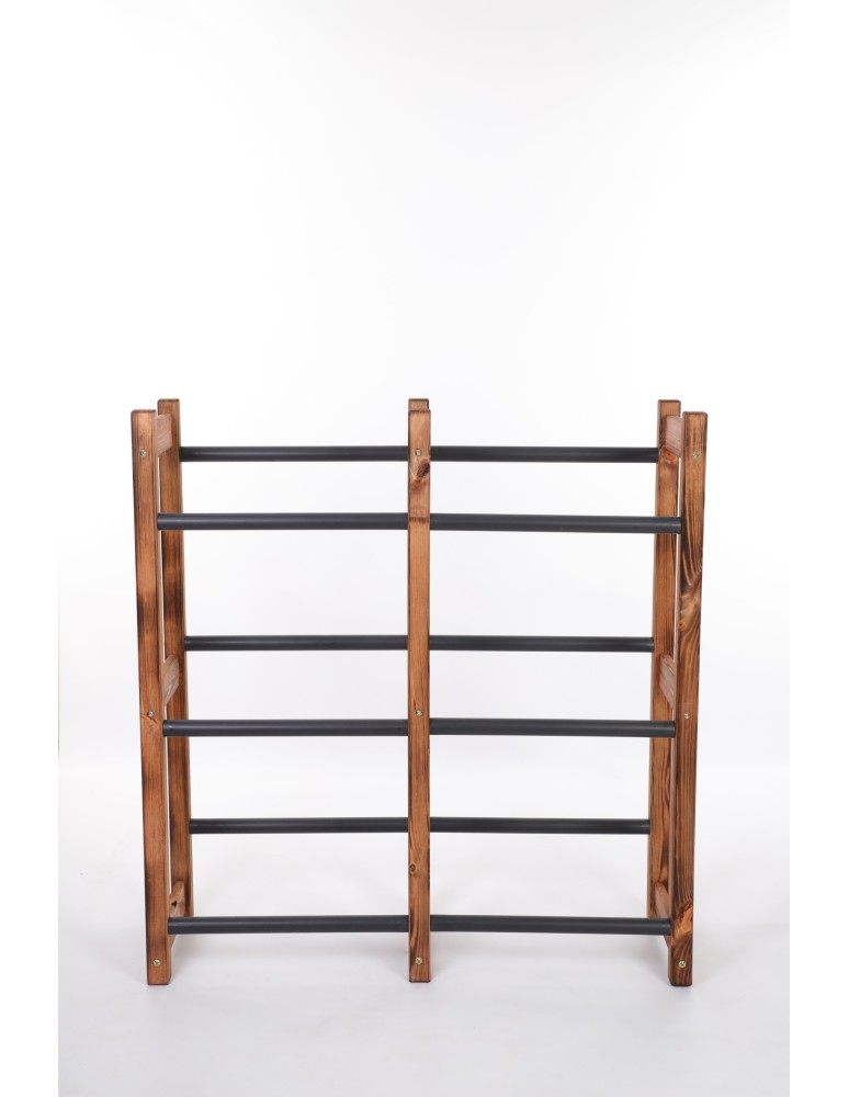 Regały - Regał na Skrzynki Transportowe (6szt) 108X102X32cm Brązowe Opalane Drewno/Plastik - produkt b2b.wamar.biz 5