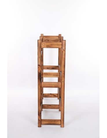 Regały - Regał na Skrzynki Transportowe (6szt) 108X102X32cm Brązowe Opalane Drewno/Plastik - produkt 6