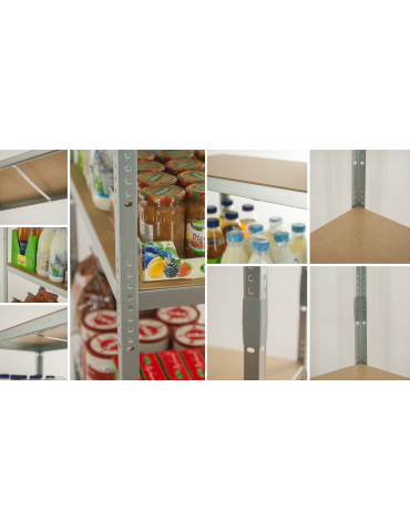 Regały Magazynowe - Regał metalowy magazynowy garażowy 138X70X30cm Ocynkowany - product 7