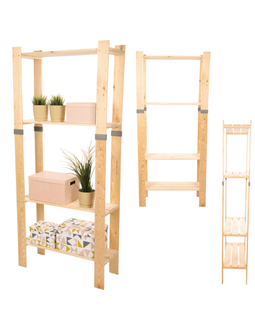 Regał drewniany na książki regał na zabawki regał do spiżarni 179cm SOSNOWY