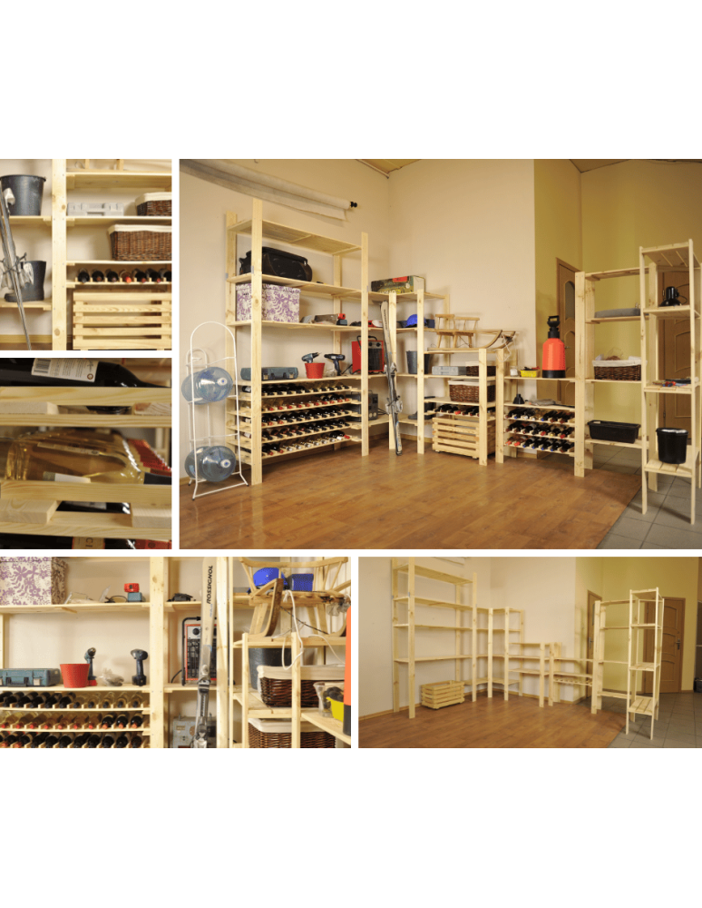 Regały drewniane - Regał drewniany na książki regał na zabawki regał do spiżarni 179cm SOSNOWY - produkt b2b.wamar.biz 9