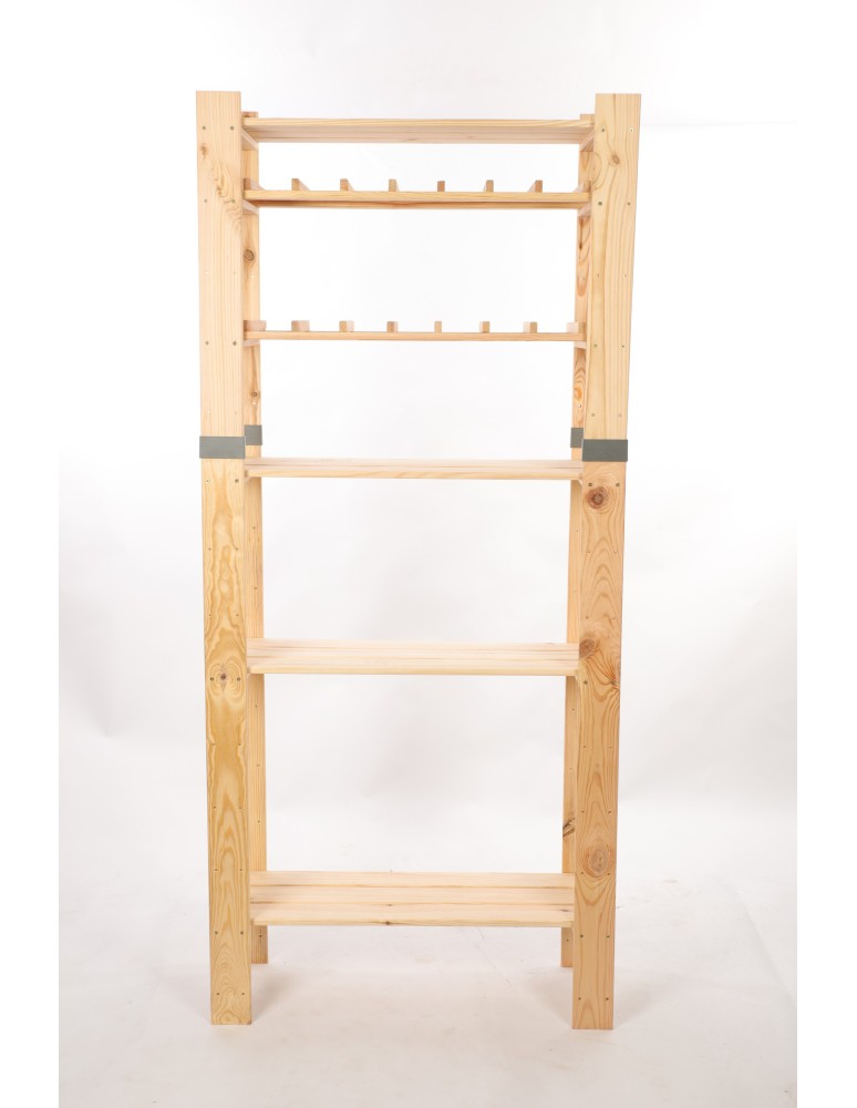 Regały drewniane - Regał drewniany na książki regał na zabawki regał do spiżarni 179cm SOSNOWY - product b2b.wamar.biz 4