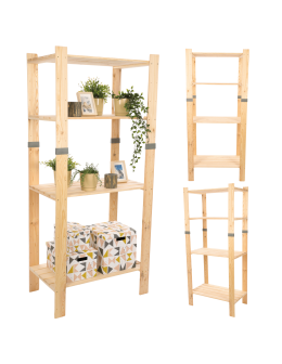 Regał drewniany na książki regał na zabawki regał do spiżarni 179cm SOSNOWY