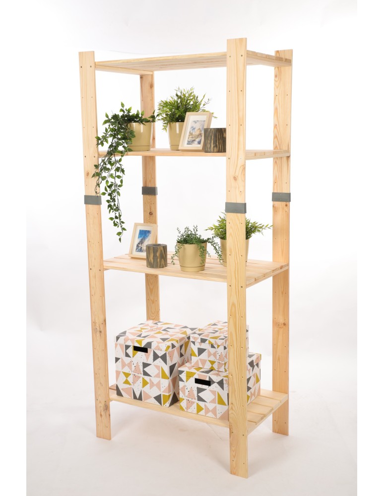 Regały drewniane - Regał drewniany na książki regał na zabawki regał do spiżarni 179cm SOSNOWY - product b2b.wamar.biz 2