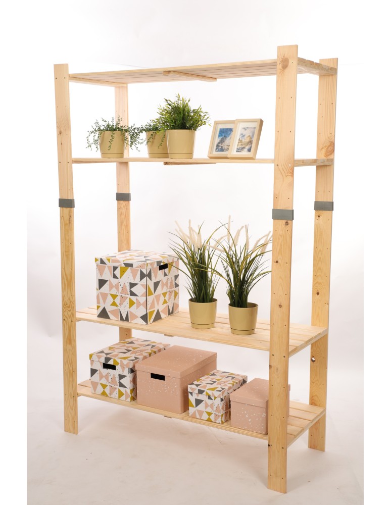 Regały drewniane - Regał drewniany na książki regał na zabawki regał do spiżarni 179cm SOSNOWY - product b2b.wamar.biz 2