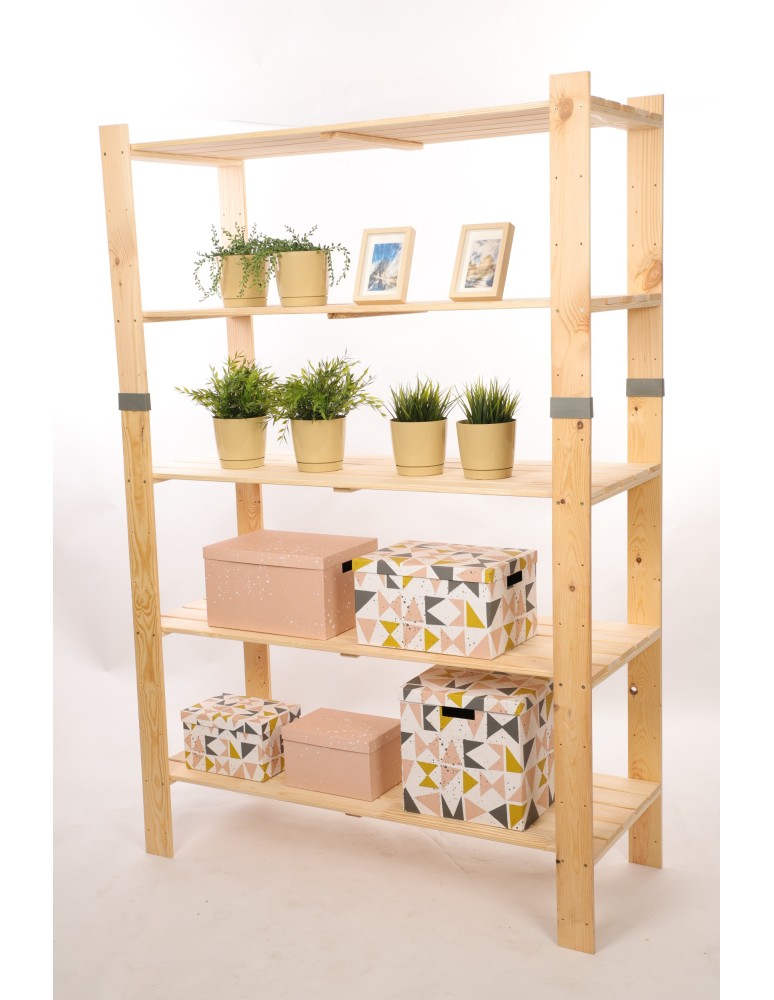 Regały drewniane - Regał drewniany na książki regał na zabawki regał do spiżarni 179cm SOSNOWY - produkt b2b.wamar.biz 2