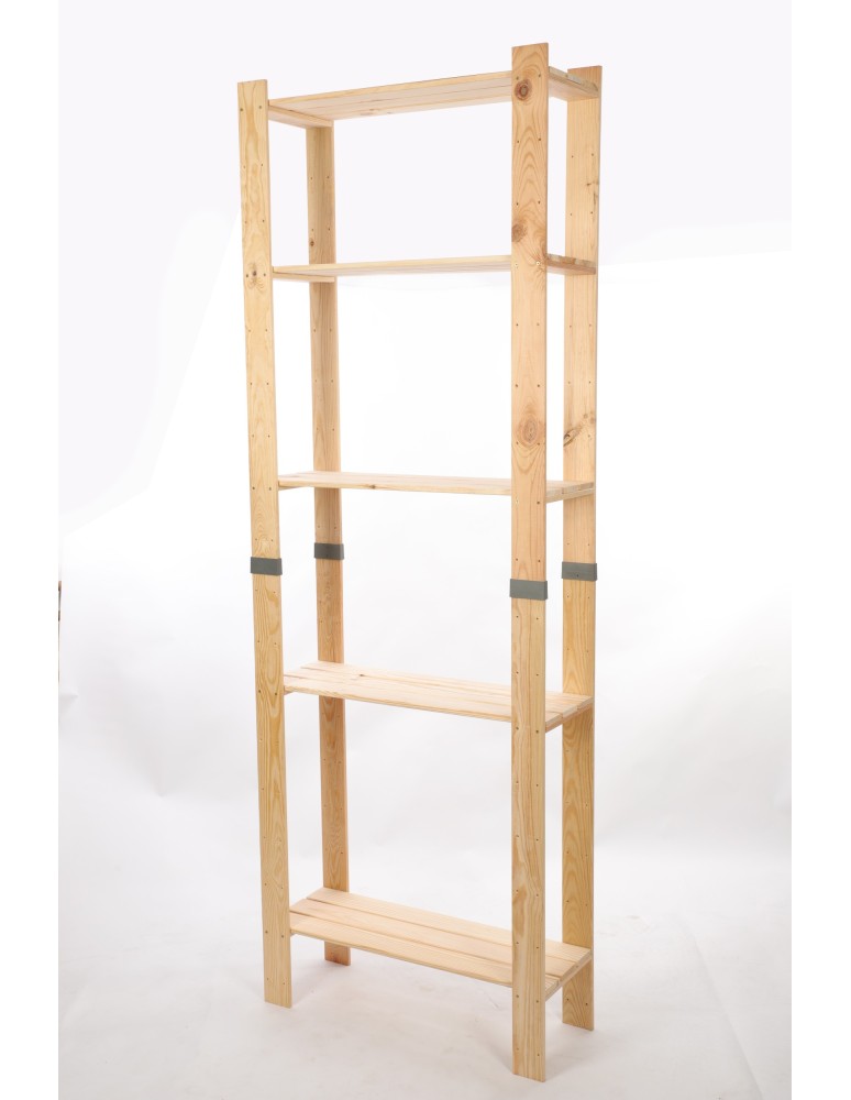 Regały drewniane - Regał drewniany na książki regał na zabawki regał do spiżarni 230cm SOSNOWY - product b2b.wamar.biz 3