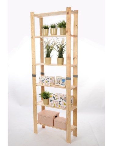 Regał drewniany na książki regał na zabawki regał do spiżarni 230cm SOSNOWY - produkt 2