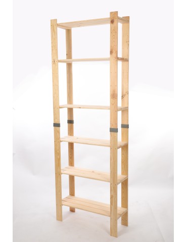 Regały drewniane - Regał drewniany na książki regał na zabawki regał do spiżarni 230cm SOSNOWY - produkt 3