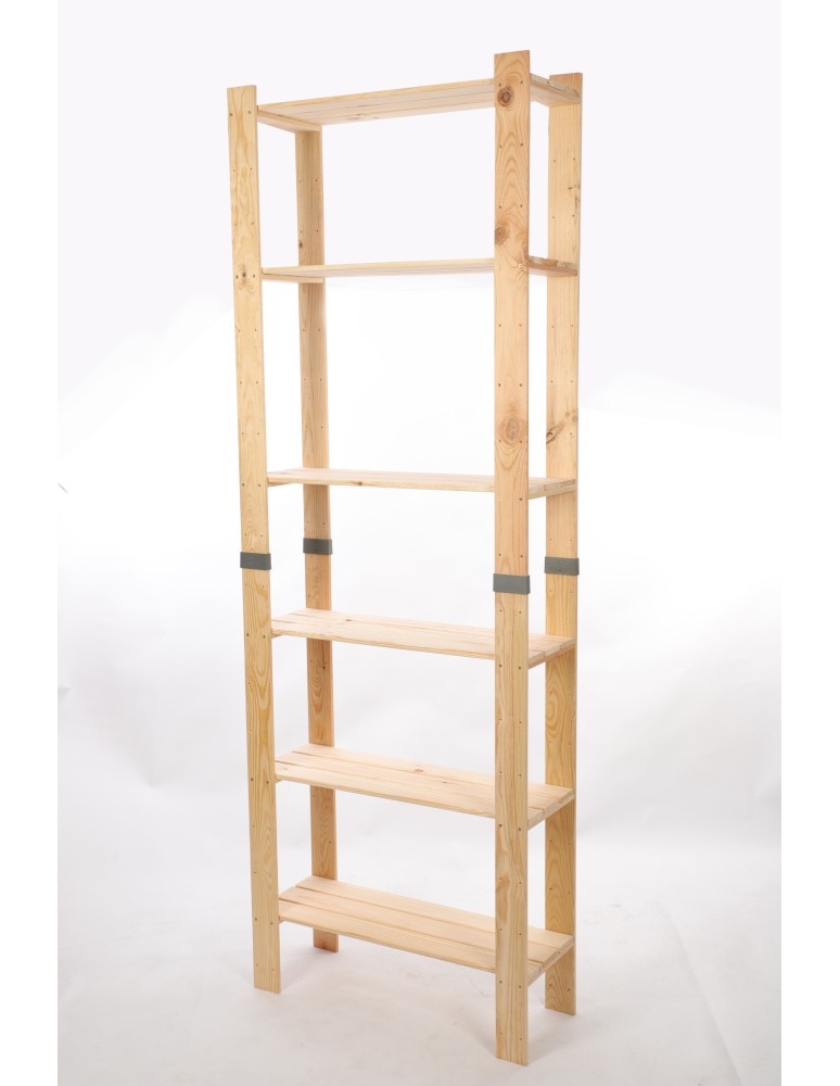 Regały drewniane - Regał drewniany na książki regał na zabawki regał do spiżarni 230cm SOSNOWY - produkt b2b.wamar.biz 3