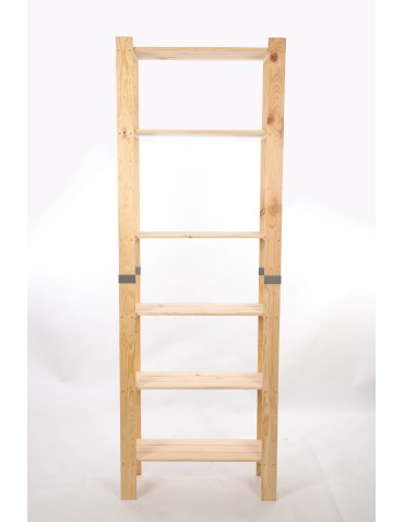 Regały drewniane - Regał drewniany na książki regał na zabawki regał do spiżarni 230cm SOSNOWY - produkt 4