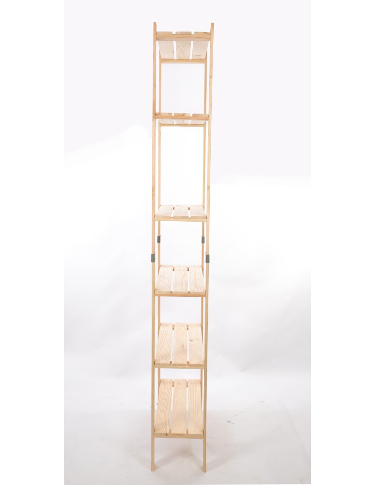 Regały drewniane - Regał drewniany na książki regał na zabawki regał do spiżarni 230cm SOSNOWY - produkt b2b.wamar.biz 5