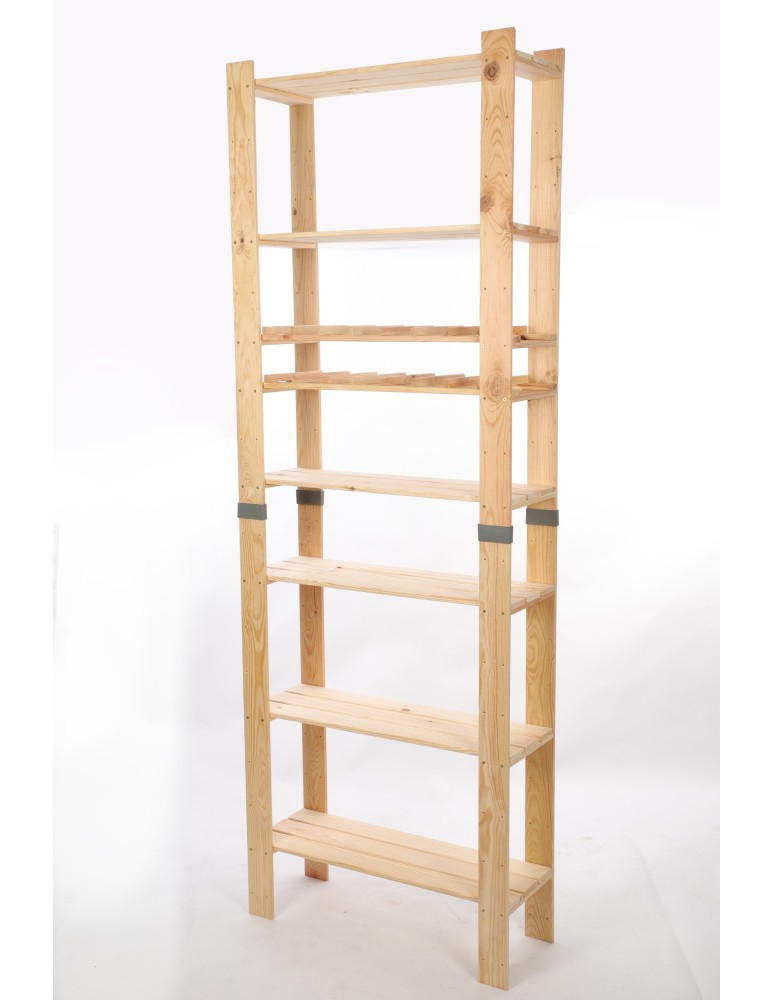 Regały drewniane - Regał drewniany na książki regał na zabawki regał do spiżarni 230cm SOSNOWY - product b2b.wamar.biz 3