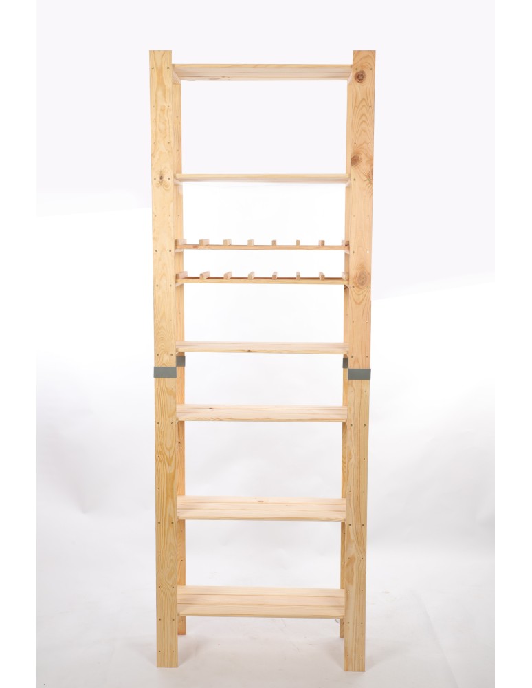 Regały drewniane - Regał drewniany na książki regał na zabawki regał do spiżarni 230cm SOSNOWY - product b2b.wamar.biz 4