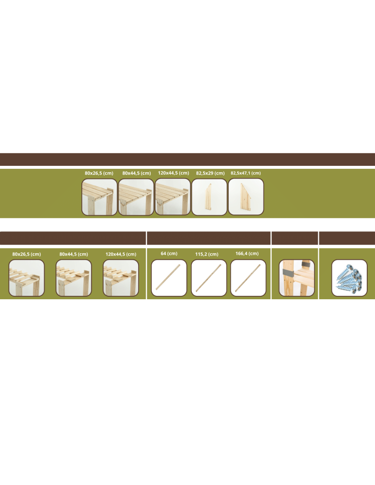 Regały drewniane - Regał drewniany na książki regał na zabawki regał do spiżarni 230cm SOSNOWY - product b2b.wamar.biz 7