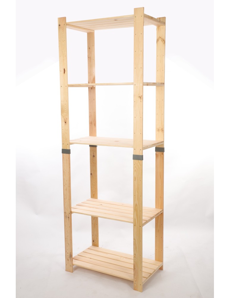 Regały drewniane - Regał drewniany na książki regał na zabawki regał do spiżarni 230cm SOSNOWY - product b2b.wamar.biz 3