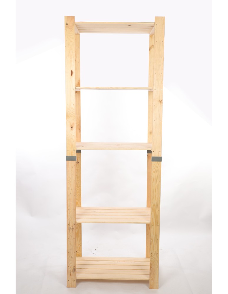 Regały drewniane - Regał drewniany na książki regał na zabawki regał do spiżarni 230cm SOSNOWY - product b2b.wamar.biz 4