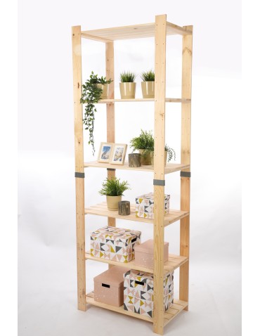 Regał drewniany na książki regał na zabawki regał do spiżarni 230cm SOSNOWY - product 2