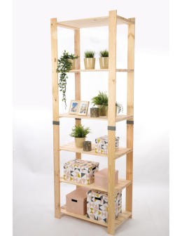 Regał drewniany na książki regał na zabawki regał do spiżarni 230cm SOSNOWY - product 2