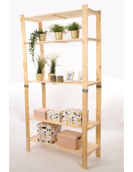 Regał drewniany na książki regał na zabawki regał do spiżarni 230cm SOSNOWY - product 2