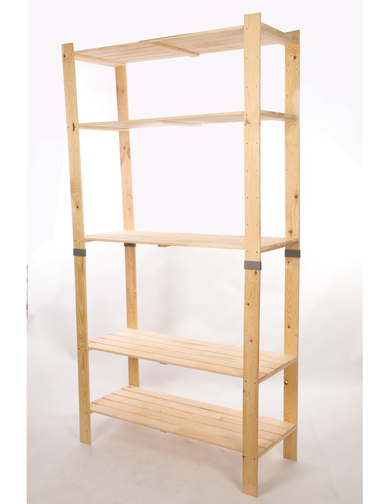 Regały drewniane - Regał drewniany na książki regał na zabawki regał do spiżarni 230cm SOSNOWY - produkt b2b.wamar.biz 3