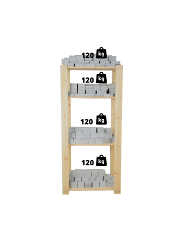 Regały drewniane - Regał drewniany na książki regał na zabawki regał do spiżarni 230cm SOSNOWY - produkt 8