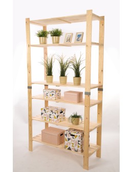 Regał drewniany na książki regał na zabawki regał do spiżarni 230cm SOSNOWY - product 2