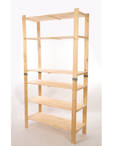 Regały drewniane - Regał drewniany na książki regał na zabawki regał do spiżarni 230cm SOSNOWY - product 3