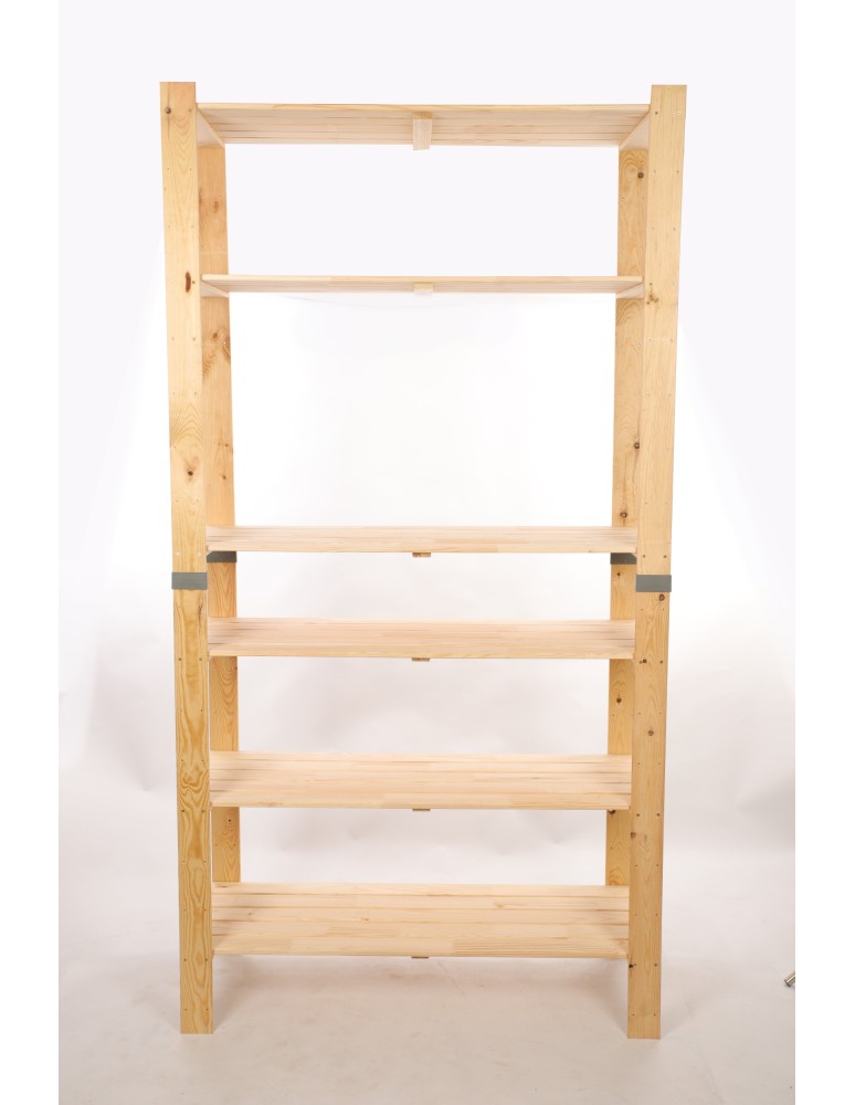 Regały drewniane - Regał drewniany na książki regał na zabawki regał do spiżarni 230cm SOSNOWY - product b2b.wamar.biz 4