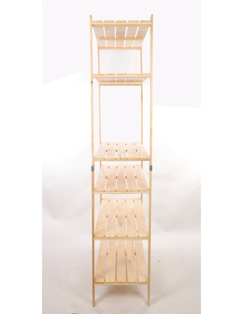 Regały drewniane - Regał drewniany na książki regał na zabawki regał do spiżarni 230cm SOSNOWY - product b2b.wamar.biz 5