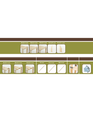 Regały drewniane - Regał drewniany na książki regał na zabawki regał do spiżarni 230cm SOSNOWY - product 7