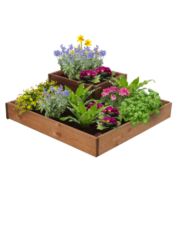 Narożna skrzynia na warzywa drewniany warzywniak piętrowy 18x60x60 EKO