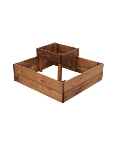 Uprawowe skrzynie ogrodowe- Warzywniaki- skrzynia do uprawy - Drewniana skrzynia narożna donica na warzywa warzywniak 27x60x60 GRATIS ECO - product 3